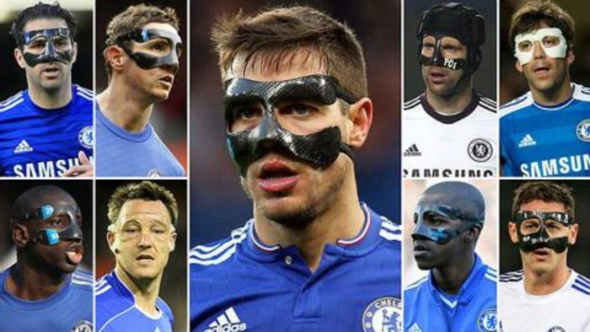 Rất nhiều cầu thủ bóng đá hiện nay đeo mặt nạ.
